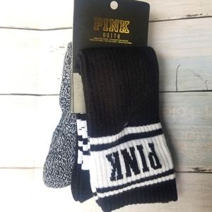 VS PINK knee high socks 2 pair